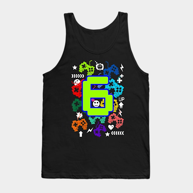 Kids 6Th Birthday Gamer For Toddler It'S My Birthday 6 Tank Top by MaciGalloway3